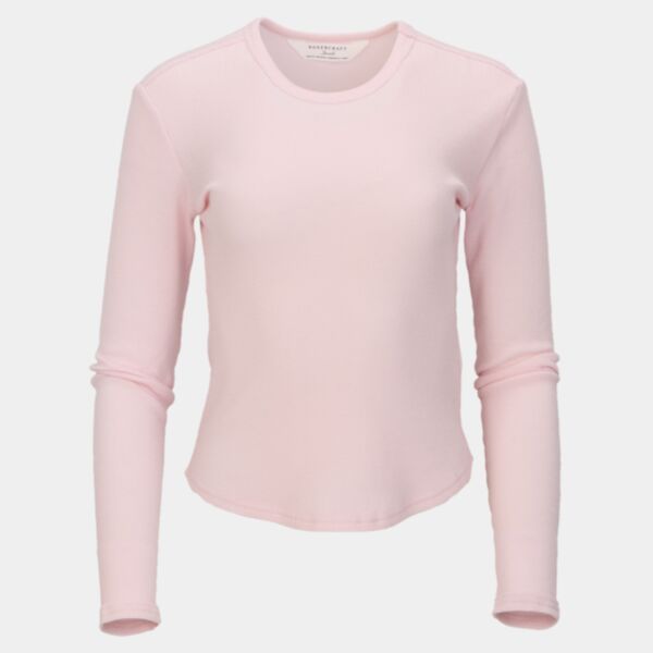 Women's Waffle Knit Baby Long Sleeve T-Shirt Thumbnail